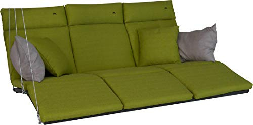 ANGERER Hollywoodschaukel Auflage Lounge Smart hellgrün | passend für viele 3-Sitzer Hollywoodschaukeln, Schaukelauflage mit Reißverschluss, abziehbar & waschbar, Made in Germany