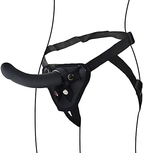 Roluck Strap on Umschnall Analdildo mit Einstellbar Harness Abnehmbar Butt Plug für Lesben Männer Frauen Masturbation Paare Sexspielzeug