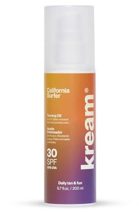 KREAM Aceite Bronceador con Protección SPF30 California Surfer, 200 ml
