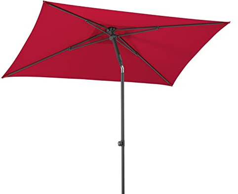 Schneider-Schirme Sonnenschirm Sevilla, rot, 240 x 140 cm rechteckig, 667-77, Gestell Stahl, Bespannung Polyester, 4.6 kg
