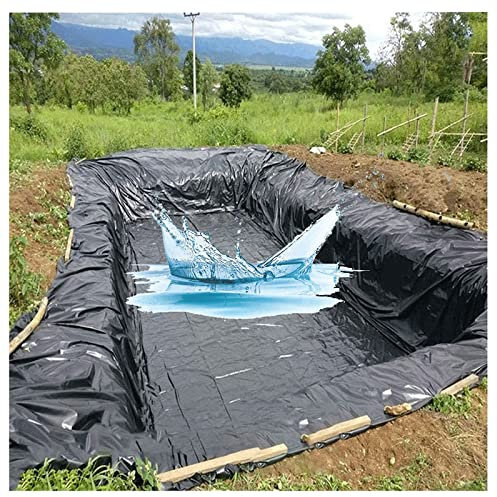 ATYUNB Kautschuk Teichfolie Für Kleine Teiche HDPE Undurchlässige Membrane Verdicken Faltbare Teichfolie Innen Außenpool Wassergarten, 5x10m 6x10m(Size:6x9m)