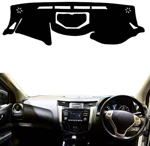Auto Armaturenbrett Abdeckung Dashmat Teppich Dash Mat 2 Schichten, für Nissan NP300 Navara Renault Alaskan D23 2014 2015 2016 2017 2018 2019