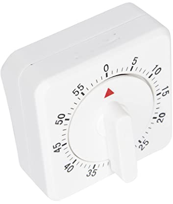 Mekanisk kökstimer, 60 minuter/1 timme äggklocka mekanisk bärbar timer nedräkning äggklockor analog kortvarig väckarklocka för hushåll kök matlagning bakning sport kontor