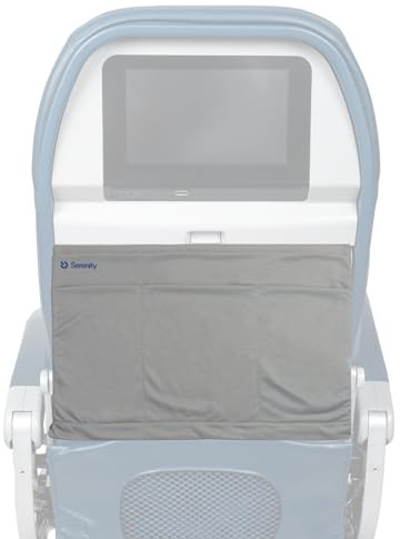 Airplane Tray Organizer/Tote with 4 Storage Pockets, Back Seat Airplane Tray Cover, Converts into a Drawstring Tote, Washable, Durable & Lightweight (2.8 oz) Airplane Travel Essentials