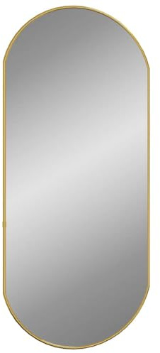 vidaXL Wandspiegel Golden 80x35 cm Oval