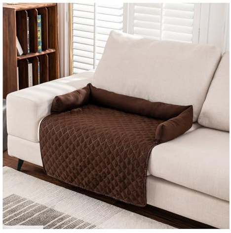 Hundedecke Sofa,Hundebett Katzenkissen Couch für Sofaschutz,Wasserfeste Rutschfester Unterseite, Möbelschutz für Kleine, Mittelgroße und Große Hunde und Katzen (75×75cm,Kaffee)