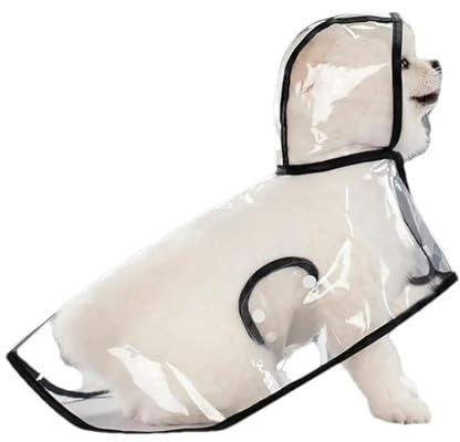 FASHIIROW Poncho Regen Hunde Regenmantel Mit Kapuze Atmungsaktive Leichte Regenjacke Für Hunde Regenmantel Für Hunde Hunde Regenmantel Hunde Regen Poncho Für Hund-schwarz-XXL
