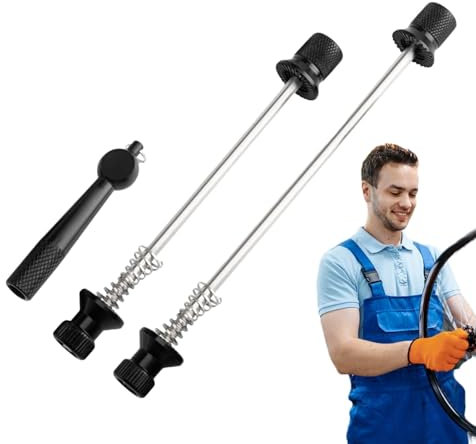 Schnellspann-Spieß-Set, Diebstahlschutz, Radspieß, Mutter-Werkzeug, Aluminiumlegierung, faltbar, Rennrad, hinteres Lager, Schraubenstange für vorne und hinten, sicheres Verriegelungsspieß-Set,