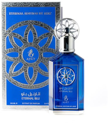 Ayat Perfumes - Perfumes Arabes Hombre Eternal Edition 100ml - Fragancia Dubai EDP de Larga Duración - Perfumes Arabes - Eau de Parfum Hombre (Eternal Blu)