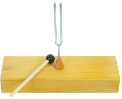 ibasenice 1stück Stimmgabel Mit Resonanzkasten Und Schlägel Akustisches Lehrinstrument Für Vibrationsexperimente Schule Und Familie