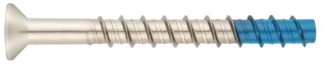 INDEX A PERFECT FIXING - TXA10120 [TXA] Tornillo para hormigón de fijación directa, Homologado, Cabeza avellanada y huella TX50, Bimetal, Medida: Ø10 x 120, Caja de 25 unidades