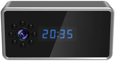Suoumwa Telecamera Orologio Mini WiFi Full HD 4k Telecamera da Interni Full HD 4K Fili Visione Notturna Registratore Video DV Monitor di Sorveglianza Domestica Videocamera Bidirezion