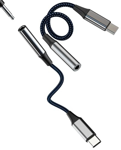 Adaptador USB C a Jack 3.5 mm Auriculares(2pack)para iPhone 16 15 Pro Tipo C Macho AUX Cable Dongle para Apple DAC Audio Adapter Compatible Con Samsung S25 Headphones Conector para iPad Android Coche