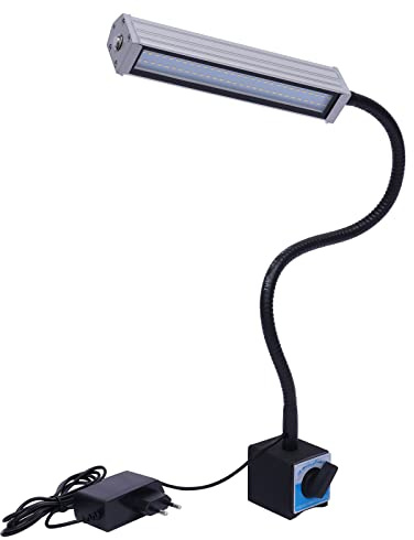 Magnetisches Licht LED Arbeitslicht Schwanenhals mit Verstellbarer Basis IP66 Waterproof 360° Willkürliches Biegen für Handwerk, CNC, Werkbank [Energieklasse A+++]