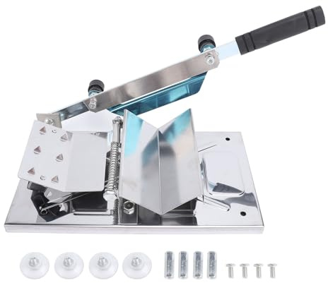 Stainless Steel Manual Frozen Meat Slicing Machine Efficient Meat Cutter for Home Cooking BBQ Hot Pot Durable Adjustable Thickness Slicer for Beef Mutton Ham Vegetables