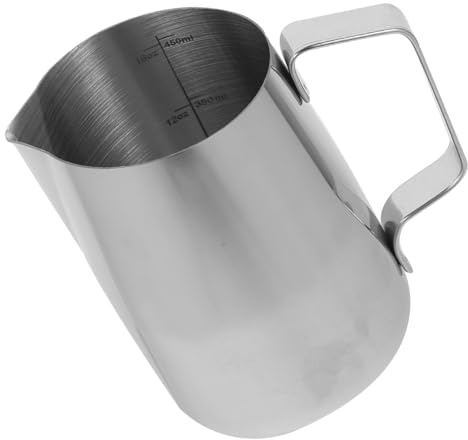 WEKADRIN Pichet à Lait Acier Inoxydable Pichet à Mousse De Lait Pour Expresso Tasse à Vapeur Avec Bec Verseur