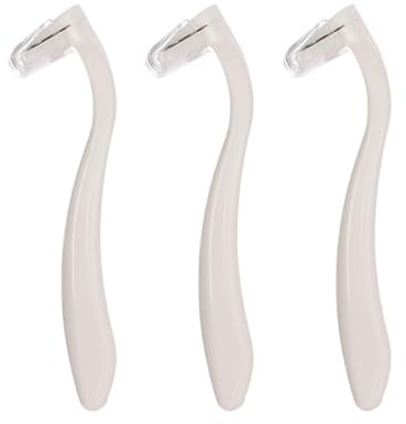 Housoutil haarrasierer 3 Stück mit ergonomischem Design inklusive Reisezubehör bequemer Griff und Edelstahlklingen für Beine und Intimbereich