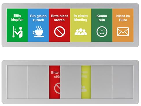 Bitte Nicht Stören Schild, Türschild Bitte Nicht Stören, 6 Optionen | Selbstklebend Türschild für Firma Homeoffice Gewerbliche Räumlichkeit. Bitte nicht stören schild, Komm rein schild