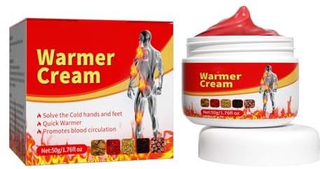 Baume de soin pour les mains et les pieds，Baume chauffant，Crème Chauffant pour Muscles et Articulations Fatigués，Cible les épaules et la nuque sujettes à la fatigue,Relaxation apaisante，50g