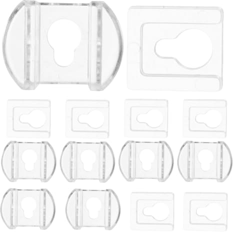 Yardenfun 20 Acryl Schlüssellochrahmenclips mit Starkem Kleber für Rahmenlose Bilderrahmen und Spiegel Modernes Design für Wohnzimmer und Büro