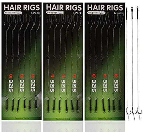 Shaddock Karpfenangeln Hair Rigs Boilie Rig Geflochtene Faden Vorfachschnur mit Haarverlängerung, Köderstopper, Karpfenhaken, Drehhülsen, Karpfenangeln Terminal Tackle