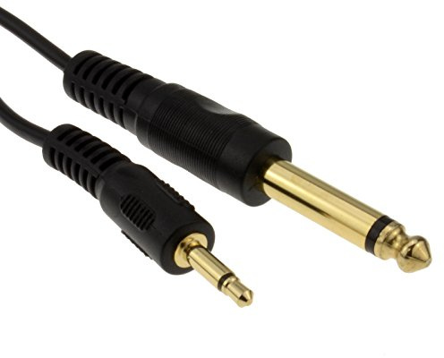 kenable 3,5 mm Mono Klinkenstecker Stecker Zum 6,35 mm Mono Klinkenstecker Stecker Kabel 0,5 m 50 cm [0.5 Meter/0,5m]