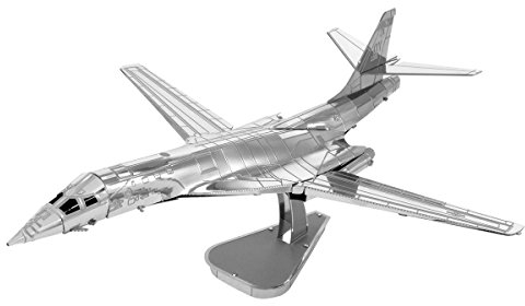 Metal Earth Puzzle 3D Flugzeug Bomber B-1 Lancer, Luftfahrt-Metallpuzzle, Baumodelle für Erwachsene, herausforderndes Niveau, 15,01 x 13,49 x 5,51 cm