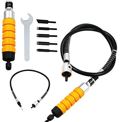 Electric Woodworking Carving Chisel, Engraving Knife with 5 Blades + Wrench + Flexible Shaft for Carpenter and Graver