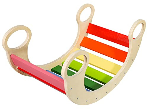 Waldorf Wooden Rocking Play (Rainbow)
