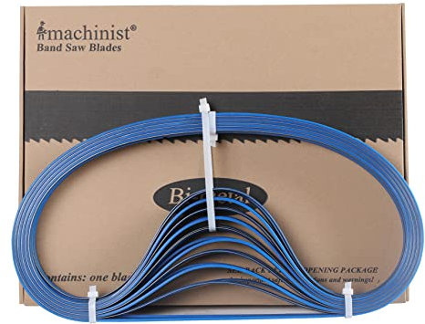 Imachinist S447812141820 Portable Bi-Metal Bandsaw Blades 44-7/8 Long, 1/2 Wide, 0.025 Thick, 14/18TPI, Variable Teeth, 20 Pack