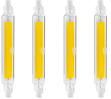 Edearkar R7S 118mm LED Bulb 15W J Type T3 Double Ended LED Dimmable COB Flood Light(150W Halogen Equivalent),118mm J-Type Natural White 4000K, R7S Floodlight, 110-140V, Pack of 4