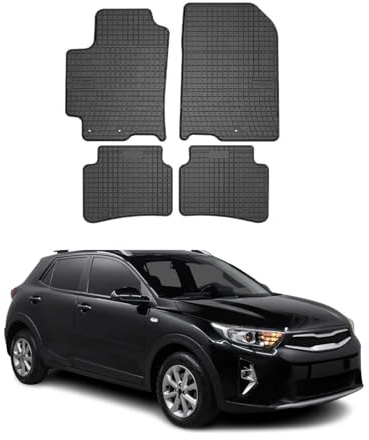 OMAC Gummi Fußmatten kompatibel mit Kia Stonic 2017-2025 Automatten Gummi TPE Schwarz 4tlg