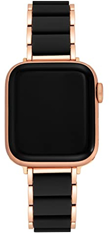 Anne Klein Rubberized Fashion Bracelet for Apple Watch, Secure, Adjustable, Apple Watch Replacement Band, Fits Most Wrists