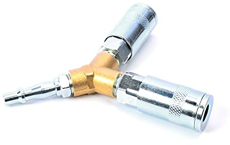 Airline Hose Connectors 1/4 BSP Air Line Hose Airline Hose Compressor | Fittings 3 Way Quick Release Y Splitter Connector Airline Coupling