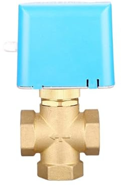 3-Wege-DN20-motorisierte elektrische Messing-Absperrventile, 2-Draht-AC-220-V-Absperrventil