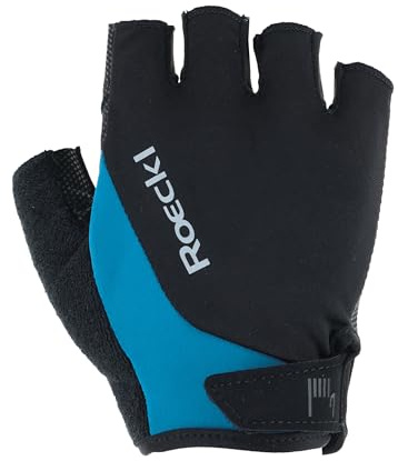 Roeckl Sports Fahrradhandschuh Basel 2, Performance Unisex Fingerhandschuh, Schwarz/Blau 9