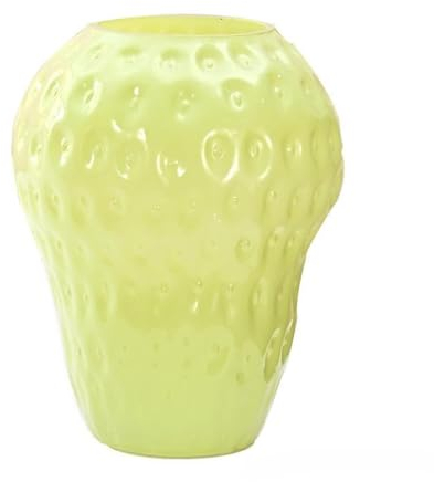 BURLOE Erdbeer Vase, Dekor Niedliche Dekorative Glasvase Vintage Inspirierte Keramik Blumenvase Obst Blumenarrangement Glas Deko Wohnzimmer Modern,1
