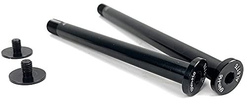 QiaoJun Fahrrad Steckachse,Fahrrad Steckachse Vorderrad Nur 89g Super Light Legierungsmaterial bis Achsspieße vorne 12 * 100mm hintere 12 * 142mm Highway Disc Brase Skewer Fahrradteile