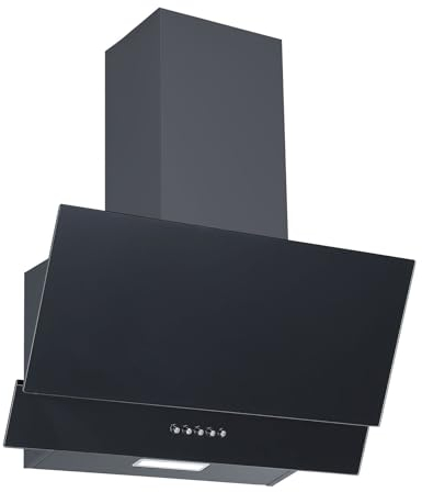 PKM KH9039H Kopffreihaube Glas Dunstabzugshaube schwarz 60cm