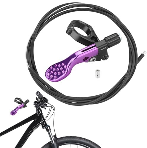 Dtaigou Palanca de tija telescópica para Ciclismo de montaña, Palanca remota telescópica para tija de sillín de Ciclismo - Mando a Distancia de tija de sillín Ajustable en Altura - Kit de Palanca