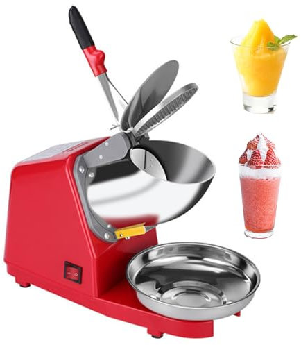 Electric Ice Crusher, Ice Shaver with Safety Cover, Shaved Ice Machine for Commercial&Home Use, Snow Cone Maker for Fruit Dessert, Cold Drinks, Ice Cream and Cocktail, 85Kg/Hour