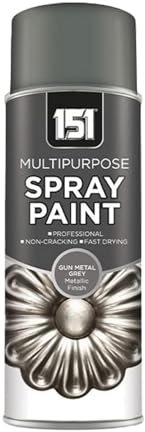 SDMAX G-u-n Metal Spray Paint, Fast-Drying, Grey Metallic Finish, Easy To Use, Durable And Long-Lasting, Lightweight And Portable, Multipurpose Use, 400ml (1PCS)