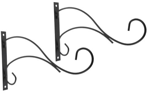 Yardwe 2pcs Balkon Pflanzer Aufhänger Metall Anlage Halterung Rustikalen Eisen Hängenden Korb Blumentopf Aufhänger