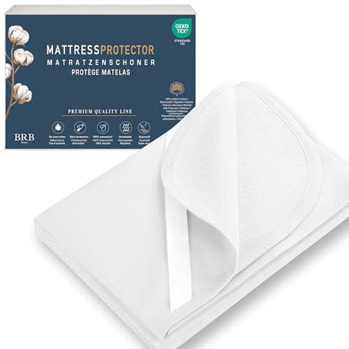 Matratzenschoner 90x190- Oeko-TEX Zertifiziert wasserdichte Matratzenauflage Inkontinenzunterlage waschbar Nässeschutz Atmungsaktiv (90x190 cm)