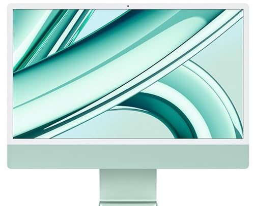 2023 Apple iMac con AppleM3 Chip con 8 CPU y 10 GPU (24-pulgadas, 8GB RAM, 512GB SSD de Almacenamiento, 4 Puertos) Verde (Reacondicionado)