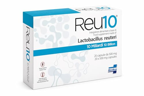 Reu10 - Lactobacillus Reuteri per riequilibrare la flora batterica intestinale e contrastare infezioni vaginali e urinarie - senza glutine, senza lattosio - 20 cps