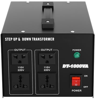 Adattatore di spina, trasformatore di tensione da 220 V/240 V a 110 V, trasformatore convertitore di spina EU, trasformatore di potenza (800 W)