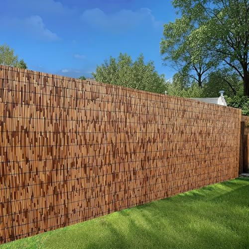 Schilfrohrmatte Bambus Sichtschutz Schilfmatte Sichtschutzzaun 60cm 90cm 100cm 120cm 140cm 150cm 160cm Hoch Rollzaun Schilf Balkon Sichtschutzmatte Mit Kabelbindern
