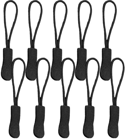 Lot de 10 clips de rechange pour fermeture éclair avec cordon de fixation pour sac à dos, valise, tente, sac de voyage, veste