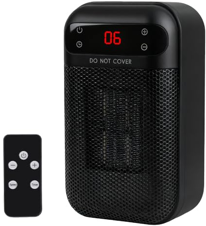 SGZIOO 500w Calefactor Baño Bajo Consumo con Pantalla LED, Control Remoto, Calefactor Bajo Consumo Baño1, Calefactor Electrico baño, Calentador Baño1,Calefactor Ceramico para Baño,Dormitorio y Oficina